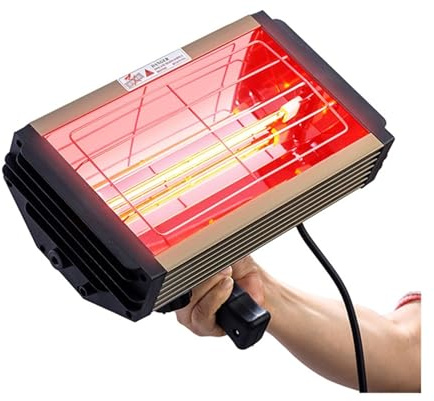 OPFVUJIKX 1000 W Infrarot-Lacktrockner, schnelltrocknende Infrarot-Lack-Einbrennlampe, handgeführte kurzwellige Infrarot-Autolacklampe DT-SC-001