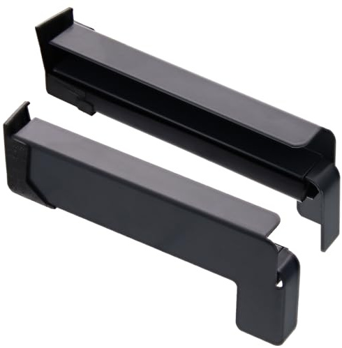 Qliving Aluminium Gleitabschluss anthrazit 110 mm für Putzfassade | Seitenabschluss mit Putzkante, Ausladung 110 mm, Fensterbankabschluss 2er Set, DIN links und rechts, einfache Montage