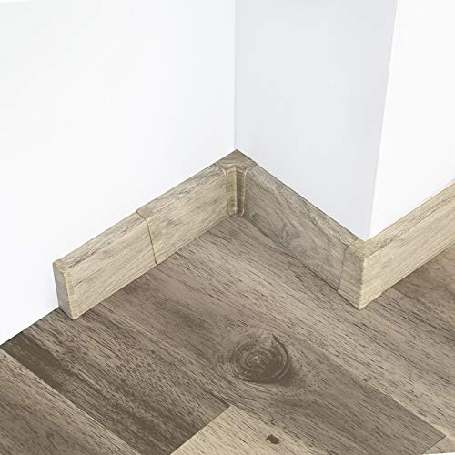 [DQ-PP] 1 x Innenecke 55mm PVC Eiche Schlesisch Laminatleisten Fussleisten aus Kunststoff PVC Laminat Dekore Fußleisten