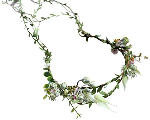 Vivivalue Blumenkrone, Blumengirlande, Stirnband, Kopfschmuck, Halo, Hochzeit, Party, Fotos, O, 1 Count (Pack of 1)