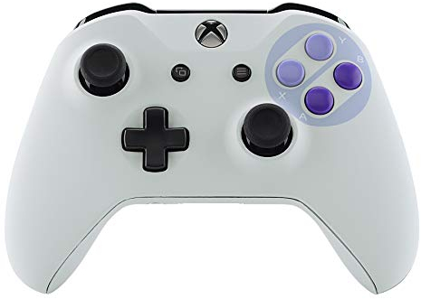 eXtremeRate Ersatz Hülle Gehäuse für Xbox One S&X Controller,Custom Klassik SNES Stil Voll-Schale Fronthülle/Rückseite Schale/Grips Case mit ABXY Knöpfe Zubehör für Xbox One S/X Controller Modell 1708
