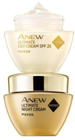 Avon Set Anew Ultimate straffende Tagescreme LSF 25 und regenerierende Nachtcreme neu jetzt mit Protinol je 50ml Tiegel