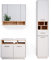 Vicco Badmöbel-Set Beatrice, Badezimmerschrank-Set, Weiß/Sonoma, 3 Teile, mit Hochschrank