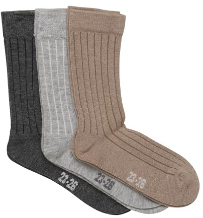 MINYMO Unisex Kinder Wool Socks - Rib 3-pack Socken (3er Pack)