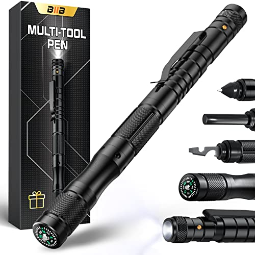 BIIB Geschenke für Männer, 8 in 1 Multitool Stift mit Kompass, Gadgets für Männer, Papa Geschenk, Männergeschenke, Geburtstagsgeschenk für Männer, Geschenke für Papa, Jahrestag Geschenk für Ihn