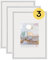 Walther Design Cadre photo argent 40 x 60 cm avec verre d’art 3 pack, cadre en plastique New Lifestyle KVX460S3