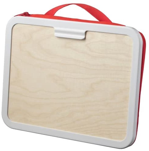 HSD MALA Portable Drawing Case, Drawing Board with Small Clamp, Painting Wooden Box Art Coloring Drawing Art Supplies Case Gift, Red 35x27 CM