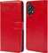 NWNK13 For Samsung Galaxy A13 5G / A13 4G / A04S Case Leather Wallet Book Flip Stand View Phone Cover with Card Holder Slots Compatible with Galaxy A13 (Red)