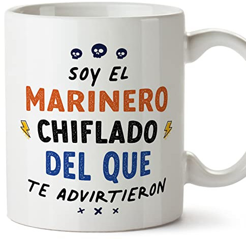 MUGFFINS Tazas para MARINERO hombre - En Español - Todos te advirtieron - 11 oz / 330 ml - Regalo original y divertido