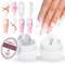 AIMEILI Solid Sculpture Builder Gel for Nails, Clear White Nail Extension Gel UV LED Hard Gel, Nail Carving Gel, Rhinestones Glue Gel for Nail Art Salon Home Use 2X15g