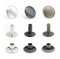WOOPARD Einzelkopfniete aus Messing für Lederwaren Stoff Hohlnieten Ledernieten Nieten Ziernieten 7mm Antique Rivets 50 Set