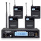 KOMISON Mono Wireless in Ear Monitor System, IEM System, UHF Professional IEM System Transmitter and Beltpack Receiver iems for Studio, Guitar, DJ, Live Performance 164Ft (4 bodypacks)