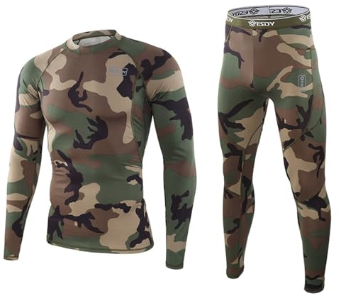 Thermo Hose Herren Lustige Thermo Hemd Herren Thermowäsche Set Sport Unterwäsche Herren Sexy Unterhemd + Unterhose Unterwäsche Fahrrad Winterbekleidung Herren Thermo Hose Herren(2-Green,XXL)