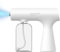 Atomizador rociador con luz azul, atomizador eléctrico de mano de mano de 350 ml desinfectando niebla, humidificador de mano 2 modos de niebla ajustable, rociador electrostático recargable para cocin