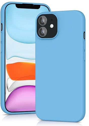 YATWIN Silicone Case for iPhone 11, Soft-Touch, Shockproof, DustProof, Antiskid Full Body Armour Phone Cover for Apple iPhone 11 - Sky Blue
