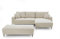 möbelando Wohnlandschaft >Barakaldo< in beige, 100% Polyester - 269x84x165cm (BxHxT)