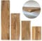trelevo Holzplatte 50x30 cm, Akazienholz massiv 26mm, Tischplatte naturfarben, Baumkantenplatte für Regale und Rückenlehne Bank, einseitige Baumkante