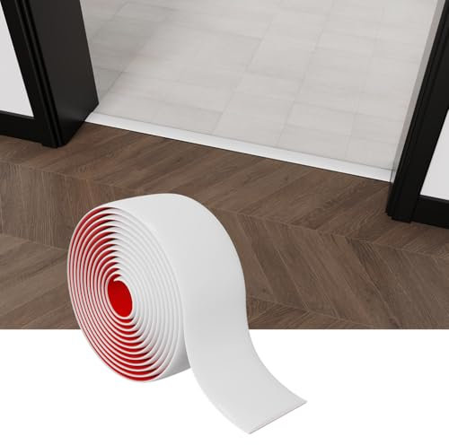 Profilé de transition épais, autocollant, pour relier les espaces du sol, seuil de tapis, carrelage (blanc-1 m)