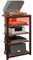 HOMCOM 4-Tier Corner TV Stand with Storage, LED Lights, Cable Management, Small TV Unit Entertainment Centre for TV up to 29, for Living Room, Bedroom