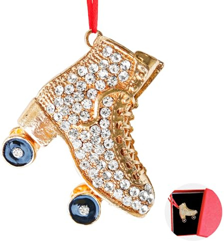 Ushinemi Roller Skate Ornaments for Christmas Tree Sports Themed Ornament | Xmax Tree Metal Shoe With Rhinestones Hanging Decor, Sparkles Keepsake Gifts for Mom Grandma Women Girls Sisters