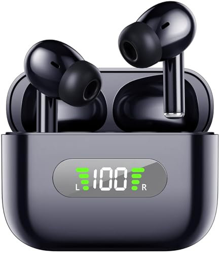AsiceSound Ecouteurs Bluetooth sans Fil, Écouteurs stéréo HiFi Immersifs Bluetooth 5.3, Basses Profondes, 4 Mic ENC Antibruit, 72h Lecture, Écouteurs Résistance IPX8, pour iOS et Android