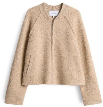 OPUS Damen Strickjacke | DELNY Regular Strickjacke aus Bouclé Macadamia, 34