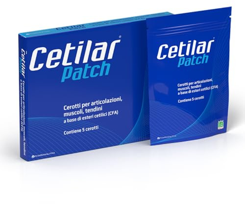 Cetilar Patch, Cerotti a base di esteri cetilici (CFA) ad azione locale, Articolazioni, Muscoli, Tendini, 5 pz, Pharmanutra