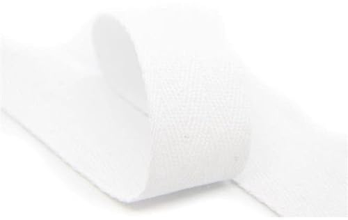 Köperband | Nahtband | 100% Baumwolle | Farb und Größenauswahl (weiß, 30mm)
