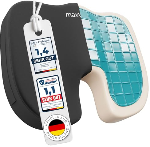 ELONEO Gel-Sitzkissen, Sitzauflage, mit komfortabler Memory Foam Geloberfläche
