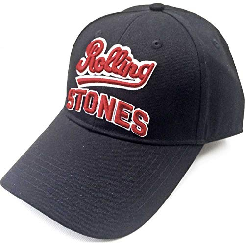 Rolling Stones The Team Logo Official Mens Black Baseball Cap Hat One Size
