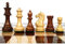 RoyalChessMall- Golden Rosewood 3,5 Fierce Knight Staunton Schachfiguren-Set - Gewichtetes Schachspiel