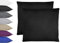 NatureMark 2er Pack Microfaser Kissenbezug 100% Polyester Kissenhülle mit Reißverschluss 40x40cm Schwarz