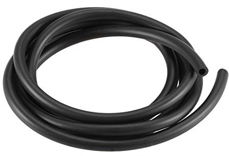 sourcing map Lubricating Oil Hose, 4mm(5/32) ID x 7mm(9/32) OD 4.92Ft/1.5M Rubber Water Hose Pipe Tubing Black