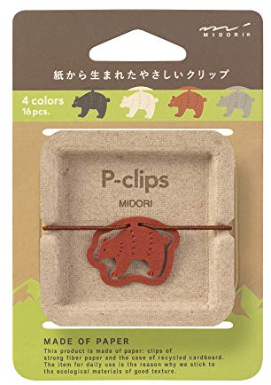 Midori 43400006 Klammer Pfau Clip Bärenmuster