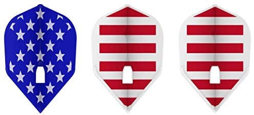 L-Style Dart Flights: L3 PRO Shape - for Soft Tip and Steel Tip Darts - USA Flag
