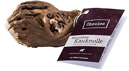 Chewies Kauwurzel für Hunde aus Weinreben - Kau-Spielzeug natürlich, nachhaltig, mineralstoffreich, Holz ohne Schadstoffe (geprüft) - Größe S/M: Für Hunde bis 15 kg Körpergewicht
