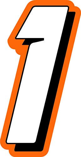 Sticker Aufkleber für Rennnummer Rallye Motocross Höhe 10 cm