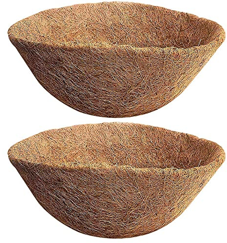 CENPEK Lot de 2 doublures rondes en fibre de coco pour panier suspendu 20 cm