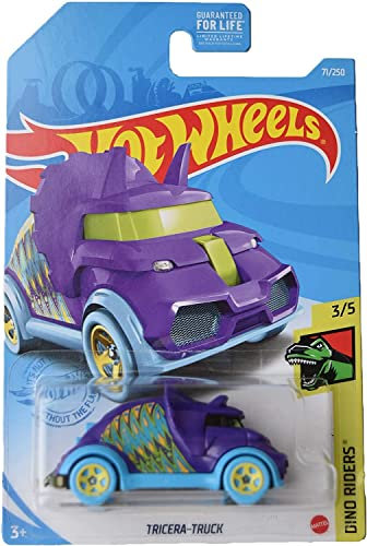 Hot Wheels Tricera Truck, [Violet] 71/250 Dino Riders 3/5