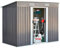 GOPLUS 3,1㎡ Abri de Jardin Métal, Cabine de Jardin Extérieur Portes Coulissantes, Cabane de Rangement à Outils, 238 x 131 x 181 cm, Gris