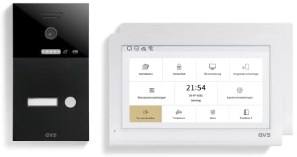 GVS - 1-Familienhaus IP Video Türsprechanlage AVS5402U - Mit 2x10 Zoll Monitor, App, HD-Kamera & Türöffner Funktion - Türklingel Sprechanlage Gegensprechanlage