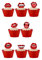 30 Stand Up Halloween Vampire Mouth Lips Fangs Themed Edible Wafer Paper Cake Toppers Decorations
