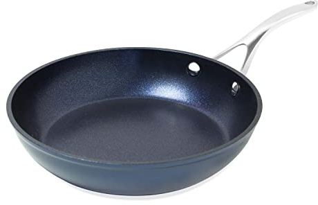 Blackmoor 67439 Blue Pro 28cm Frying Pan/Non-Stick, High-Shine 5-Layer Hybrid Stone Coating/Forged Aluminium Construction/Cool Touch Stainless Steel Handle/Ovenproof Up to 220°C