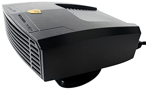 Auto Heizlüfter, Tragbare Auto Heizung, 180W 24V Schnellheizung Innenraum Auto Windschutzscheibe Heizung Lüfter Defogger Defroster Demister Ventilator mit 360 ° drehbarer Basis Zigarettenanzünde