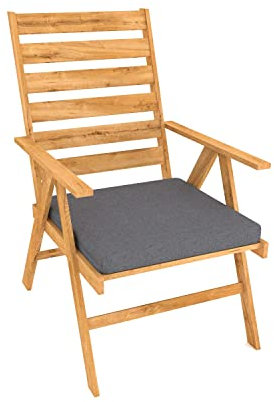 POKAR Bankauflage Bankkissen mit Abnehmbarem Bezug Sitzkissen für Bank Sitzbank Sitzpolster Bankpolster Stuhlkissen Gartenbank (50 x 50 x 5, Anthrazit)