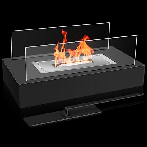 Cinnani bioethanol tischkamin für drinnen und draußen - Tischkamine outdoor, Tischfeuer und Feuertische in einem - Mini-Lagerfeuer und Feuersäulen