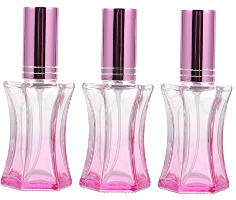 FRCOLOR 3pcs Glass Essential Oil Bottle Refillable Perfume Spray Bottles Travel Cosmetic Containers