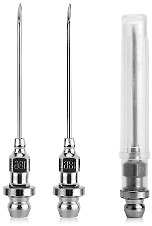 SAVITA 3pcs Grease Injector Needles, Mini Bearing Grease Needle Nozzle Portable and Detachable Grease Needle for Ball Joints Needle Air Nozzle Injecting Grease Tool