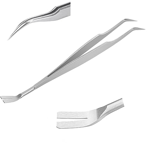 Nutabevr 2 in 1 Pinzetta per Zecche in Acciaio Inox, Pinzette per Rimuovere Zecche, Pinzetta per Zecche Acciaio Inossidabile qualità Professionale, per Esseri, Cane, Gatto, Cavallo, Pinza zecche Cani