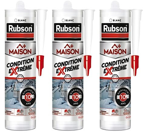 Rubson Fugendicht Silikon von Henkel - Fugenfüller und Dichtstoff für eine effektive Abdichtung von Fugen im Innen- und Außenbereich, silikonspritze, Weiß 3x 280ml